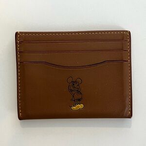 Coach x Disney Brown Leather Card Holder
